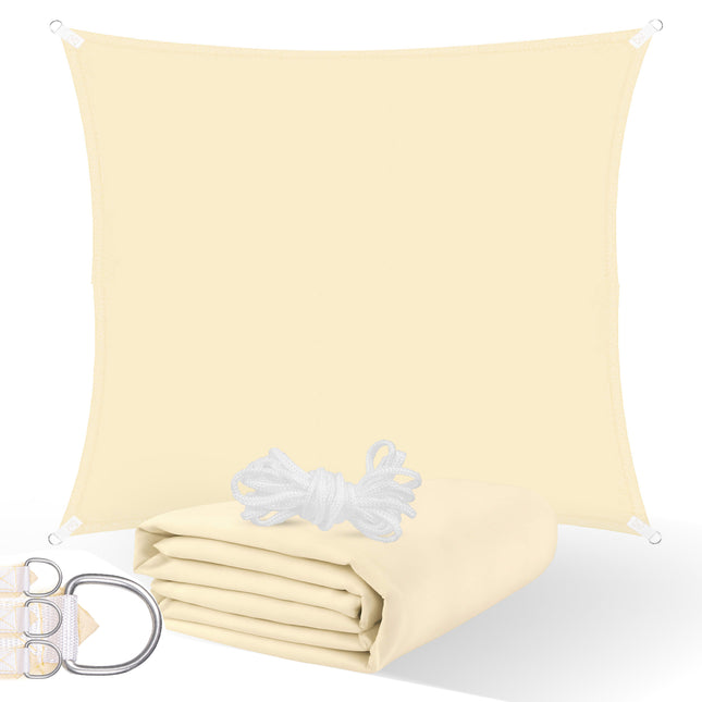 Schaduwdoek | Zonnezeil | Rechthoekig | 3 x 2 m | 90% Schaduw | Crème | 160 g/m2