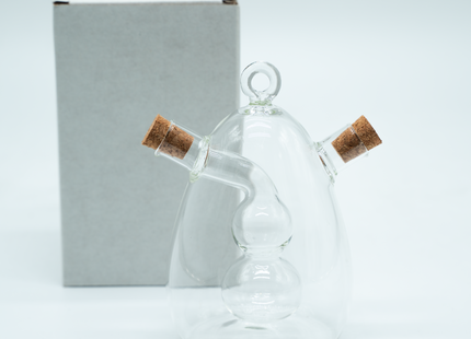 Muntel® Olie en Azijn stel - Olijfolie - Azijn - Accessoires - Transparant - Glas - 2 in 1