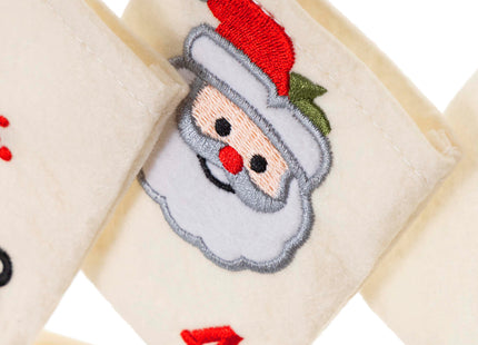Adventskalender 24 Zakjes – Hangende Kerstkalender 100 cm – Vilt en Hout – Herbruikbare Adventskalender om Zelf te Vullen – Meerkleurig