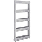 Keukentrolley | Keukentrolley Op Wieltjes | Badkamer Trolley | Opbergrek | 5 Niveaus | 131,5 x 54 x 12.5 cm | Grijs