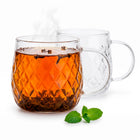 Glas Voor Koffie & Thee - Set Van 2 - Met Oor - Koffieglas - Thee glas - Warme en Koude dranken -350 ML