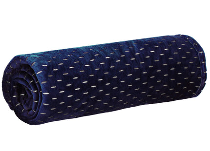 Plaid | Sprei | Deken | 220 x 200 cm | Pluche | Blauw/ Zilver