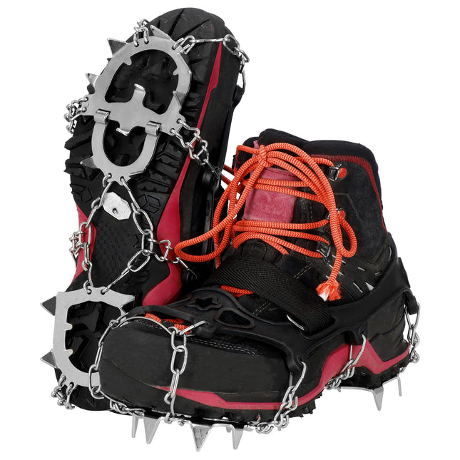 Sneeuwgripzolen - Sneeuwijzers - Spikes voor Schoenen - Anti-Glij Ijzers - Anti Slip - Zilver - Zwart - 36 - 40