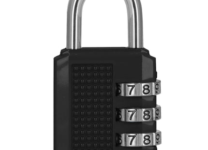 Hangslot - Slot - 3 Cijferig - Bagage - Zwart