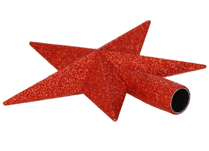 Kerstboom Piek | Ster | 19 cm | Rood