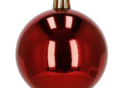 Kerstballen | 37 Stuks | 7/13 cm | Rood | Goud | Parelmoer