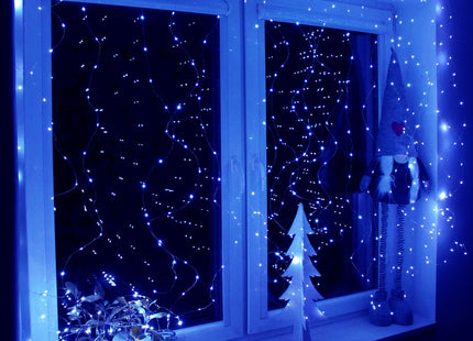 Lichtgordijn | IJspegel Verlichting | Inclusief USB En Afstandsbediening | 300 LED | Blauw