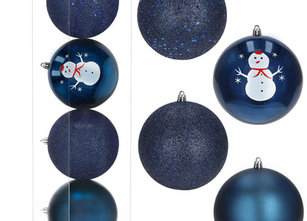 Kerstballen | 4 Stuks | 12 cm | Blauw
