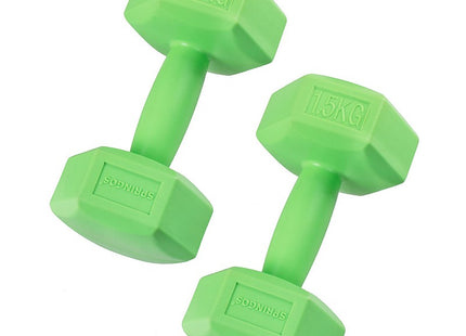 Dumbbell Set - 1,5 KG - Groen - Oefengewichten