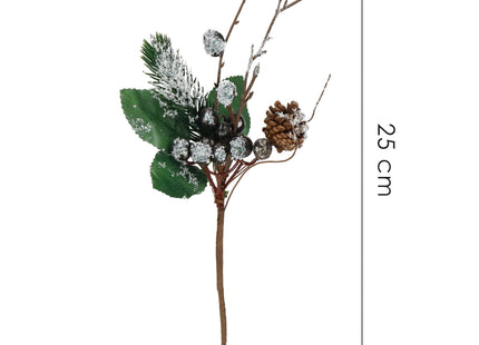 Kersttak | Decoratie | Wit | Middenstuk | 25 cm