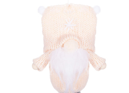 Kerstkabouter -  Kersthanger - Kerstdwerg - Kerstversiering - Crème - 8 cm