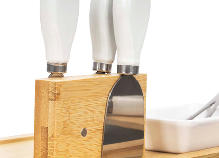 Serveerplank 14 Delige Set | Snijplank | Bamboe Snijplank | 30 x 40 cm