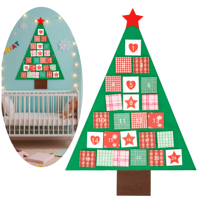 Adventskalender | 24 lades | Vilt | Kerstboom