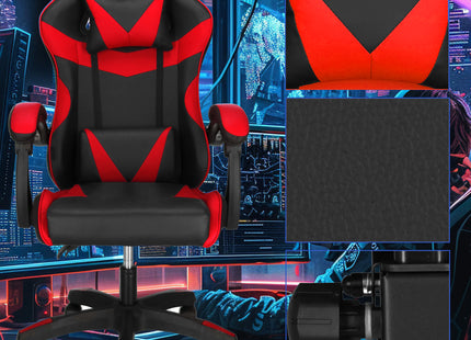 Gamestoel - Ergonomische Bureaustoel -  Verstelbaar - Rood/Zwart