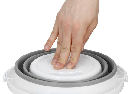 Emmer | Opvouwbare Emmer | Rond | 5L | Grijs/Wit