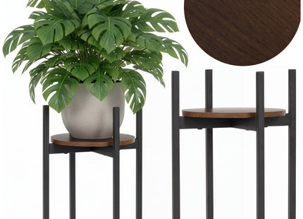 Bloemenstandaard - Plantenrek - Bloementrap - Metaal - 42,5 Cm - Zwart - 8 Kg