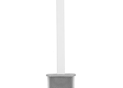 Toiletborstel - Borstel - Wc - Siliconen - Wit/Grijs
