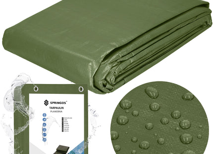 Afdekzeil | Dekzeil | Zeildoek | Waterdicht | PVC | 4 x 4 m | 120 g/m2 | Groen