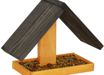 Vogelvoederhuisje - Vogelvoederplek - Vogelvoeding - Staand - Zwart - 12,5 x 31 x 21,5 cm