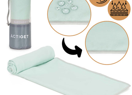 Strandlaken | Badlaken | Sneldrogend | Strandhanddoek | Microvezel | 180 x 100 cm | Mint