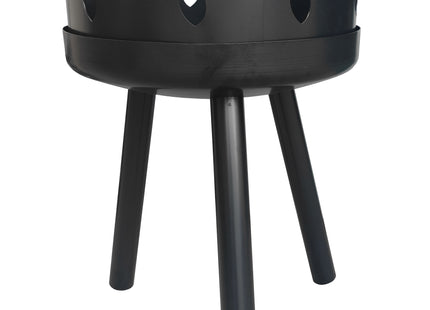Vuurschaal  Met Grill Functie -   Vuurschaal - 2-in 1 - Vuurkorf - Vuurhaard - Tuinhaard - Staal  - Zwart