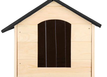 Hondenhok - Hondenhuis - Dog House - Geïsoleerd - Voor Buiten - Weersbestendig  - Hout - Zwart