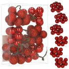 Kerstballen | 54 Stuks | 3 cm | Rood | Draden | Mat | Rood
