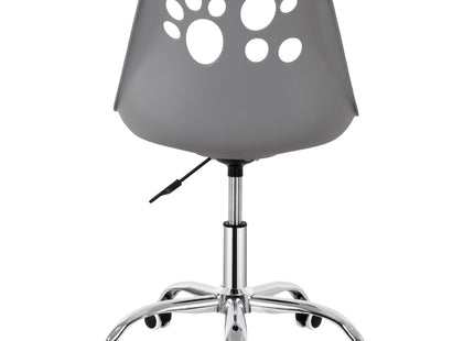 Kinder Bureaustoel - Draaibaar - Metalen Onderstel - Kunststof - Grijs - 120 kg
