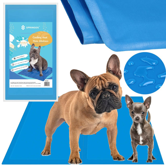 Koelmat Hond | Actieve Verkoelende Gel | 1 Stuk | 65 x 50 cm | Blauw