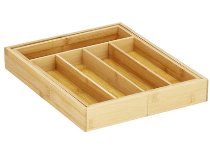 Bestekbak - Bestekhouder - Bestek Organizer - Uitschuifbaar - Bamboe -  45 - 28 x 33,5 x 5 cm
