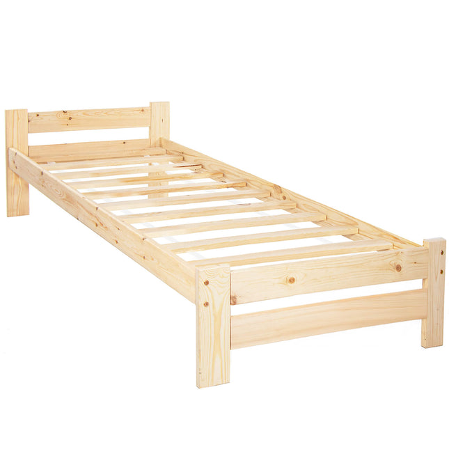 Bed - Lattenbodem - Eenpersoons - Naaldhout - 200x90 cm