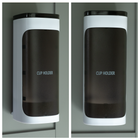 Bekerdispenser - Bekerhouder- Plastic - Ophangbaar - Zwart - Wit