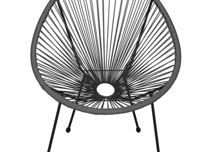 Tuinstoel - Draad - Rotan - Grijs  - 87 x 70 x 73 CM