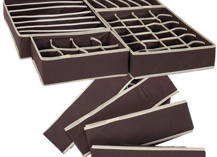 Lade Organizer Kast en Badkamer - 4 Stuks - Verschillende Afmetingen - Bruin/Beige