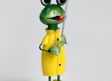 Decoratiefiguur Freddy De Kikker - Decoratie - Metaal - 14,5 x 14,5 x 41 cm