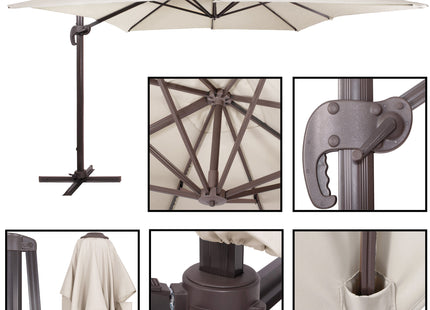 Parasol | Parasols | Kantelbaar | Met Ventilatie | Ecru | 290 x 290 cm