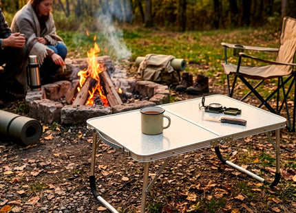 Campingtafel - Vouwtafel - Inklapbaar - Opvouwbaar - 62 x 40 x 25 - Wit