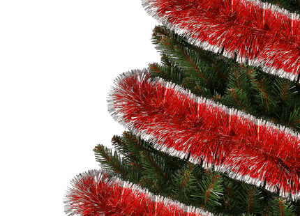Kerstslinger | Guirlande | 6 m | Zilver/Rood