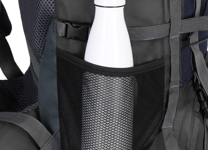 Backpack - Rugzak - Multifunctioneel - Kamperen - Reizen - Regenhoes - 90 Liter - Grijs/Blauw