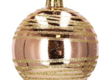 Kerstballen | 24 Stuks | 6 cm | Rose Goud