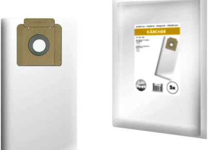 SQOON® Stofzuigerzakken Geschikt voor Kärcher T7 / T9 / T10 3-D - Vervangt 6.904-333.0 / 69043330 / 6.904-335.0 / 69043350 - 5 Stuks