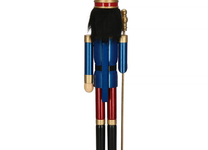 Notenkraker Kerst | 90 cm | Blauw/Rood