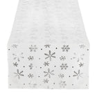 Tafelkleed -Kerst - Sneeuwvlokken- Wit - Polyester - 185 x35 CM
