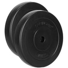 Halterschijven | 2 x 10 kg | Kunststof | Zwart