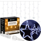 IJspegel Verlichting Buiten | Lichtgordijn | Sterren | Kerstverlichting Buiten | 2 m | 92 LED | Koel Wit