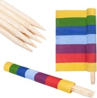 Strand Windscherm Met Stokken | Windscherm Strand | Windscherm Camping | 6 Meter | Multicolor gestreept