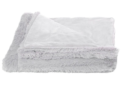Plaid | Sprei | Deken | 220 x 240 cm | Pluche | Lichtgrijs