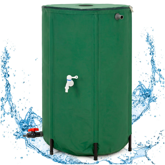 Regenton - Regenwatertank - Opvouwbaar - Met Kraan - 2 Kranen - 250 L