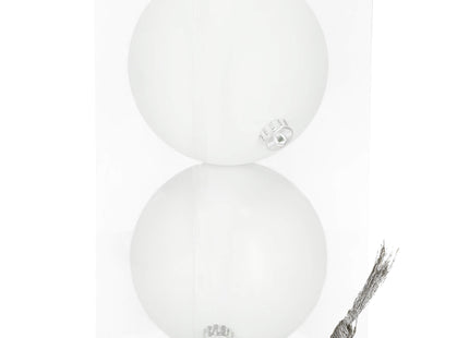 Kerstballen | 2 Stuks | 15 cm | Wit