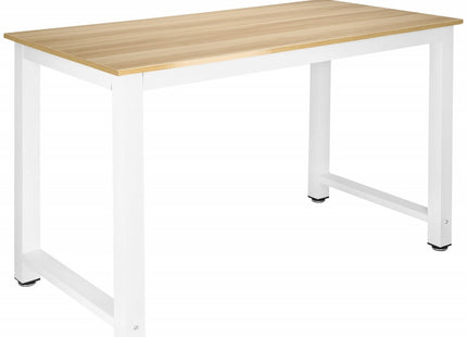 Eettafel | Tafel | 110 x 60 cm | Wit/Naturel Hout